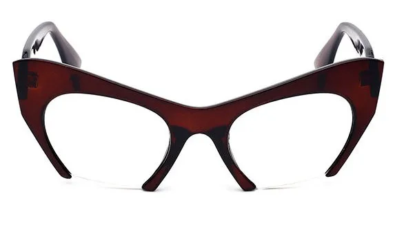 Ladies Small Half Frame Cat Eye Glasses Frames Women Brand Designer Optical  Fashion Eyewear Computer Glasses