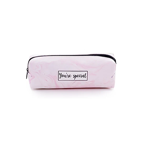 Большой Мраморный кожаный пенал Kawai Pencilcase симпатичный карандаш коробка сумки для девочек Bts корейский Канцтовары офисный школьный принадлежности - Цвет: 4