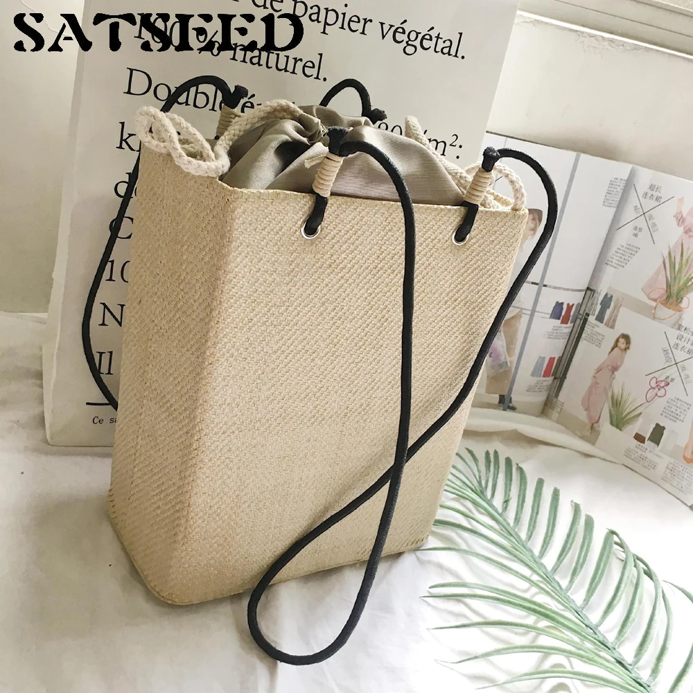 

The New Summer All-match Retro Beach Leisure Bag Straw All-match Party Shoulder Bag Three Bags In Color
