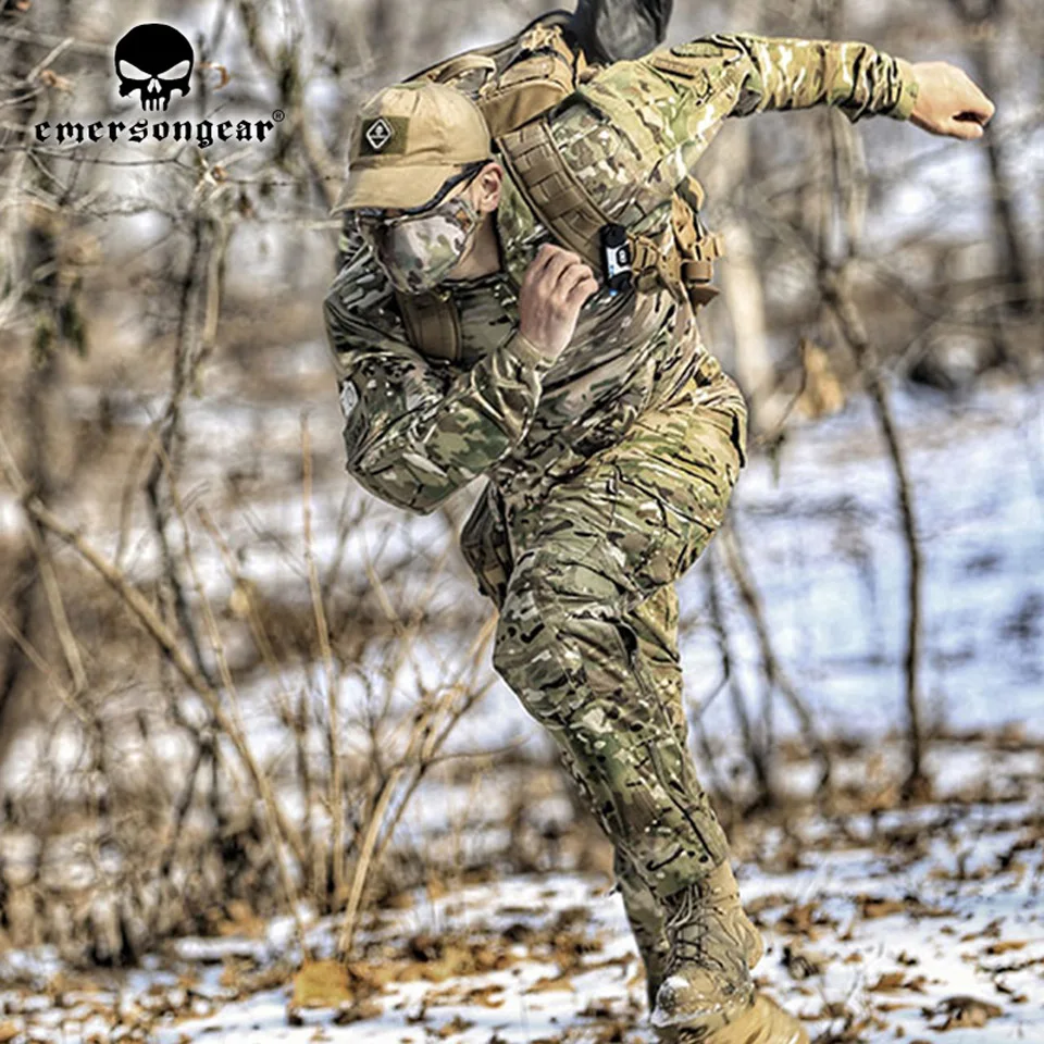 Emersongear Мужская тактическая спортивная одежда военный боевой спортивный костюм осень и зима с длинными рукавами мужские спортивные костюмы EM6894