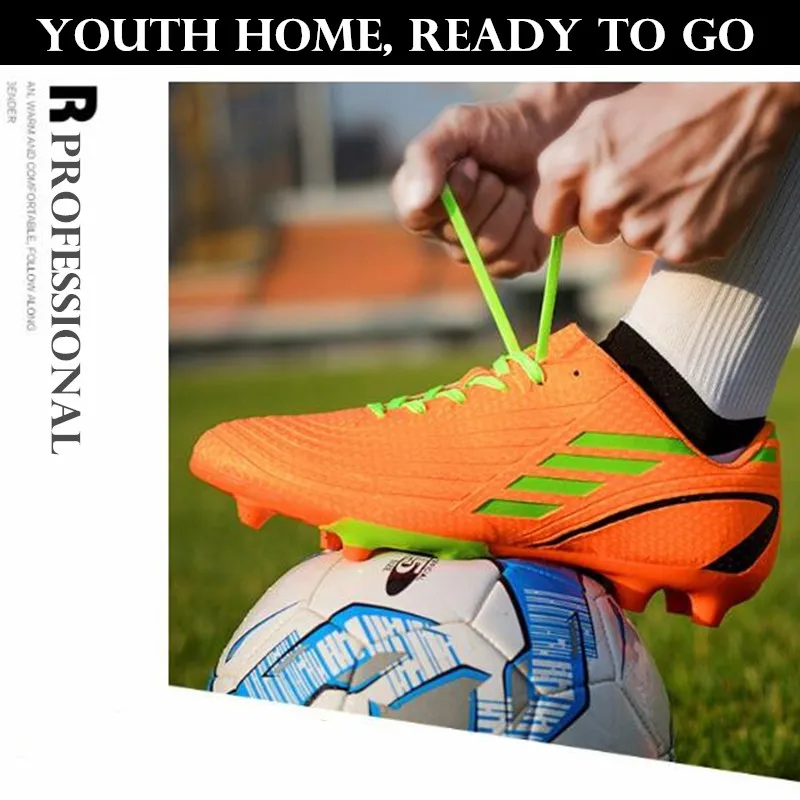 40 пар Pro Junior футбольные кроссовки, Молодежные футбольные кроссовки, детские для девочек и мальчиков сломанные ногти длинные шипы на открытом воздухе Газон тренировочная спортивная обувь