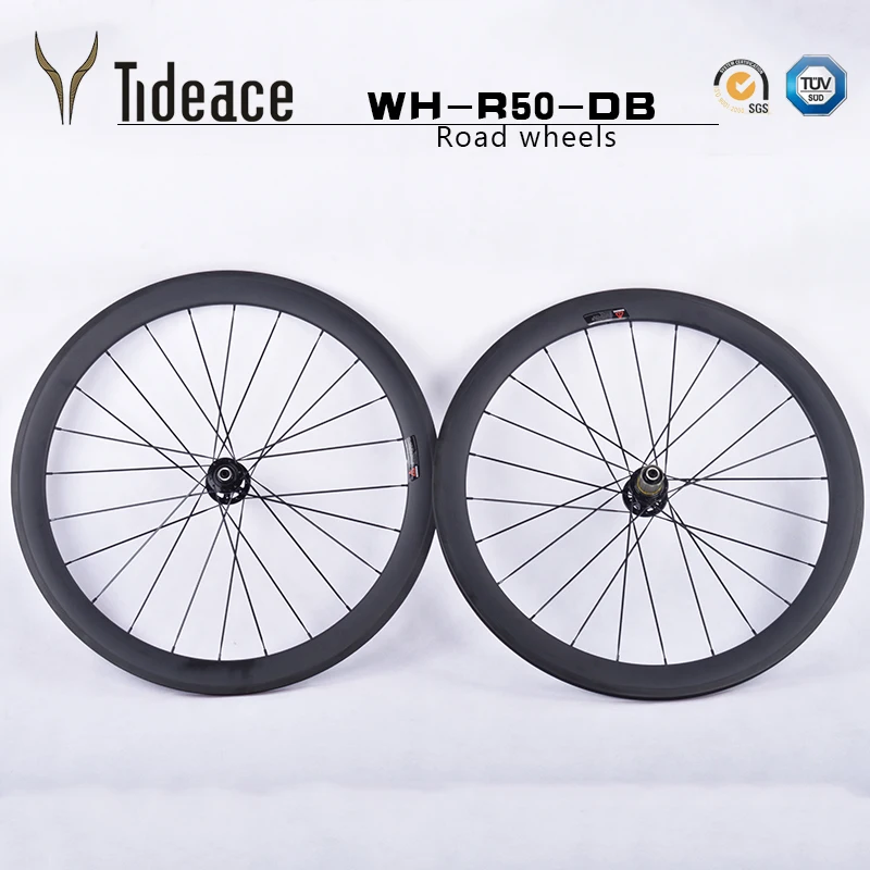 OEM Disc Brake Carbon Bicycle Wheelse 50mm Wheelset Full Carbon Clincher Wheelset 50mm 700C Road Bike Wheelset