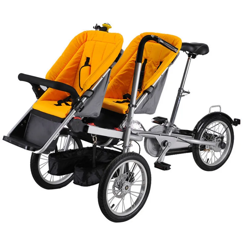 Twins Mother Baby Bike font b Stroller b font 2 Babies font b Stroller b font