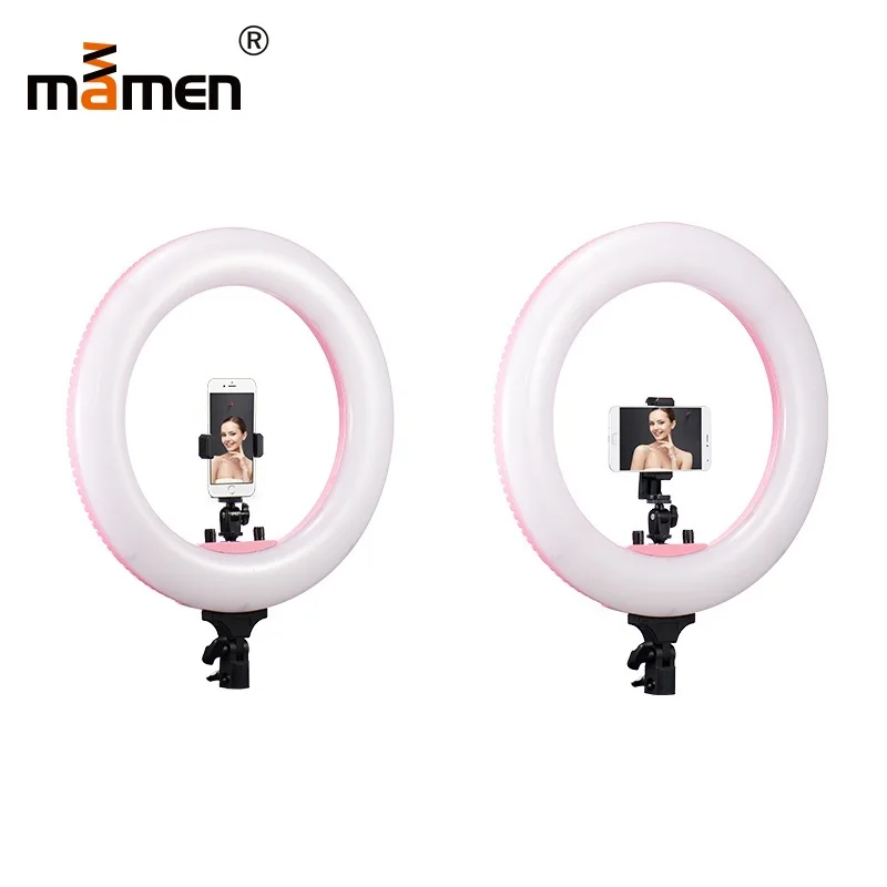 

3200K-5600K 40W 100V-240V Dimmable Ring Photography Lighting LED Light For Phone Camera Video Studio+Makeup Mirror Camera Tripod
