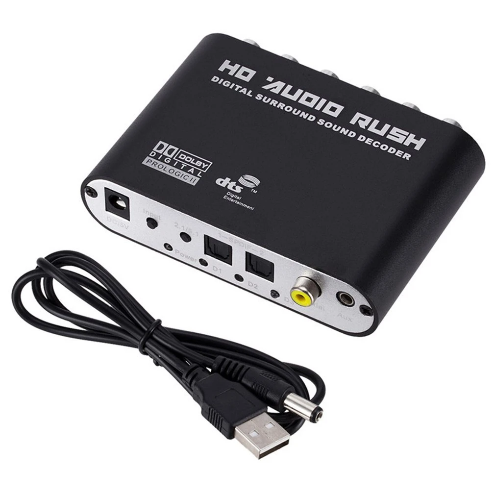 to 5.1CH Analog Audio Black R/L 5.1 Channel HD Audio Rush,Digital Sound Decoder Converter,Optical SPDIF Coaxial Dolby AC3 DTS Stereo to 5.1CH Analog Audio Black R/L 5.1 Channel HD Audio Rush,Digital Sound Decoder Converter,Optical SPDIF Coaxial Dolby AC3 DTS Stereo
