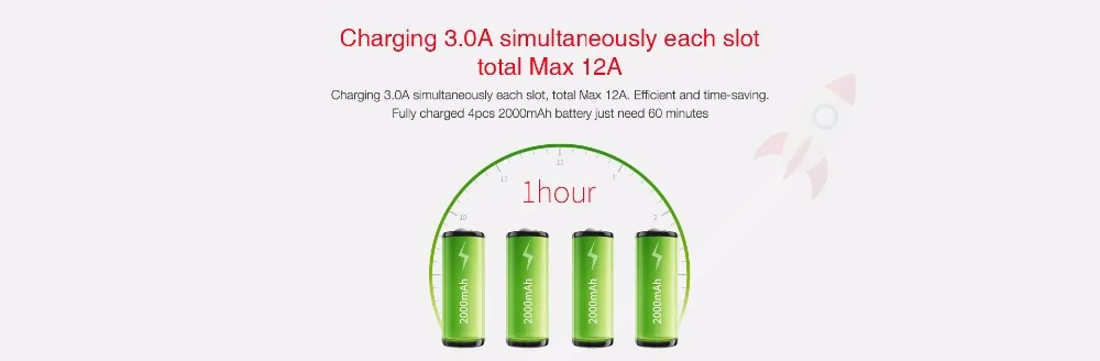 Miboxer литиевая батарея зарядное устройство C4-12 полностью автоматическое быстрое зарядное устройство с функцией power bank Зарядка 3.0A одновременно