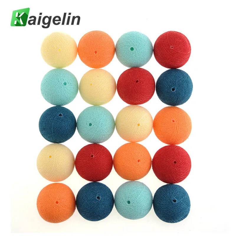 

4 Colors 20Pcs/lot Led Cotton Ball String Light LED Garland Fairy Lights Christmas Lights For Party Wedding Bedroom Decoration