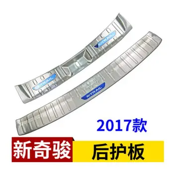 

Car styling For 2017 2018 Nissan X-Trail T32 Rogue Stainless Steel Rear Bumper Protector Sill Trunk Guard Cover Trim