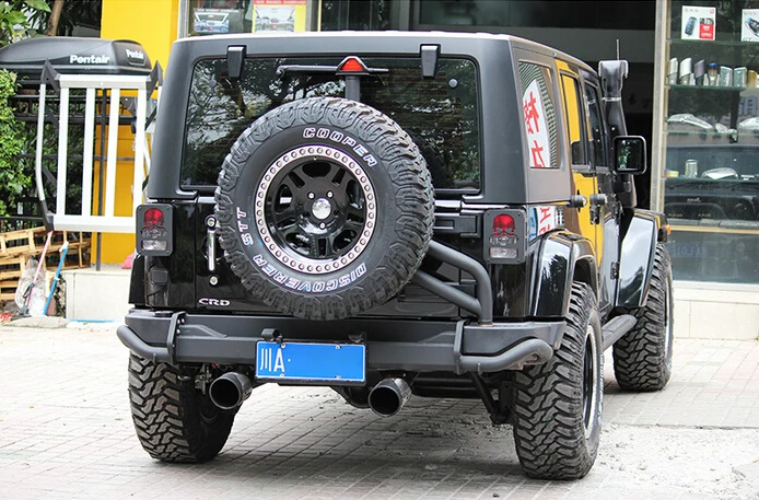 Для Jeep JK Wrangler задний стальной спортивный бампер с запасным носителем шин