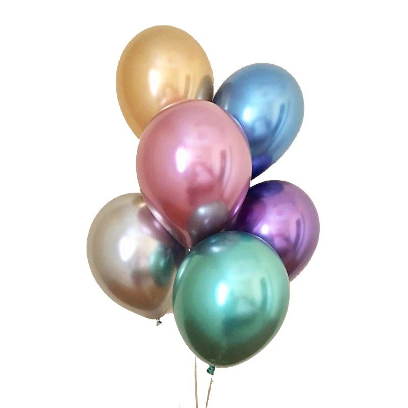 

12inchNew Glossy Metal Pearl Latex Balloons Thick Chrome Metallic Colors Inflatable Air Balls Globos Birthday Party DecorJune12