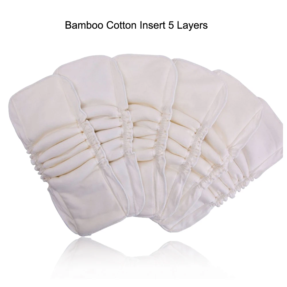 Organic Bamboo Cotton Liner (10 Pieces A Lot) Waterproof Double Gusset