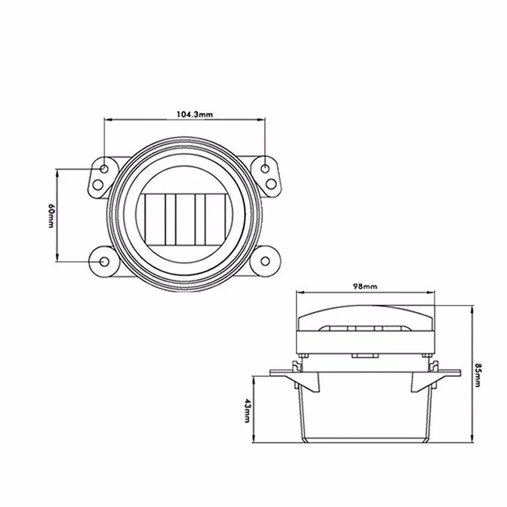 4 Led Fog Light With DR L Fog Lamp With Halo Angel Eyes 4 Halo LED Fog Lamp For Jeep Wrangler LED Fog Lamp