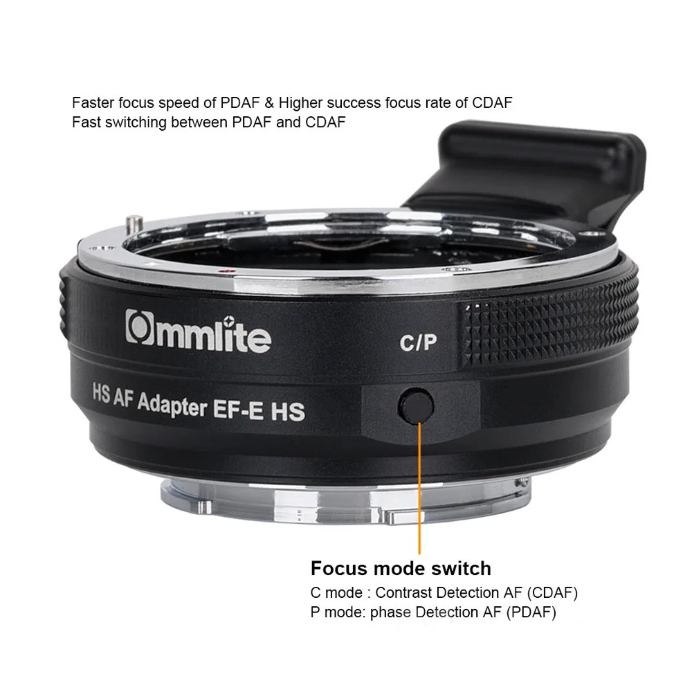 Commlite CM-EF-E HS более быстрый адаптер для объектива с автофокусом для объектива Canon EF/EF-S для камеры sony E-Mount A9 A7RIII A7 A6000 A6300 A6500