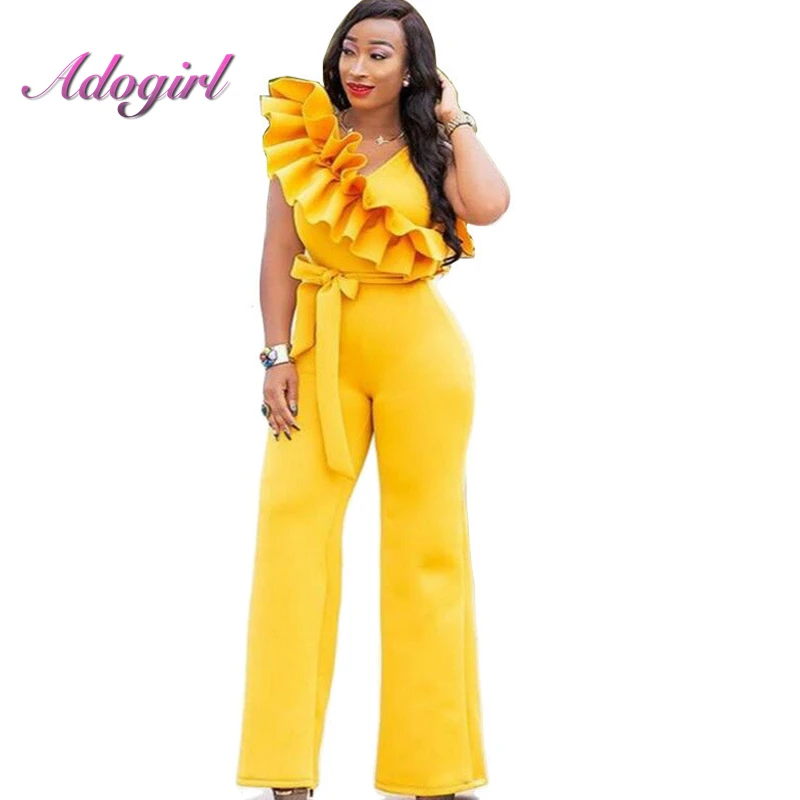 plus size yellow jumpsuit