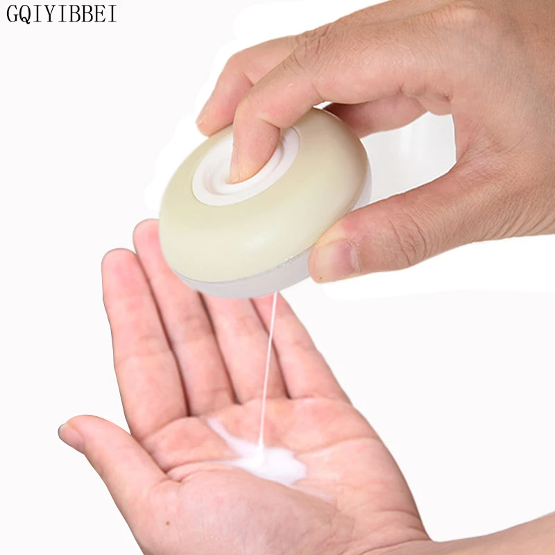 

GQIYIBBEI Round Emulsion Storage Box Portable Travel Push-type Hand Washing Soap Liquid Bottle Organizer Dispenser Container