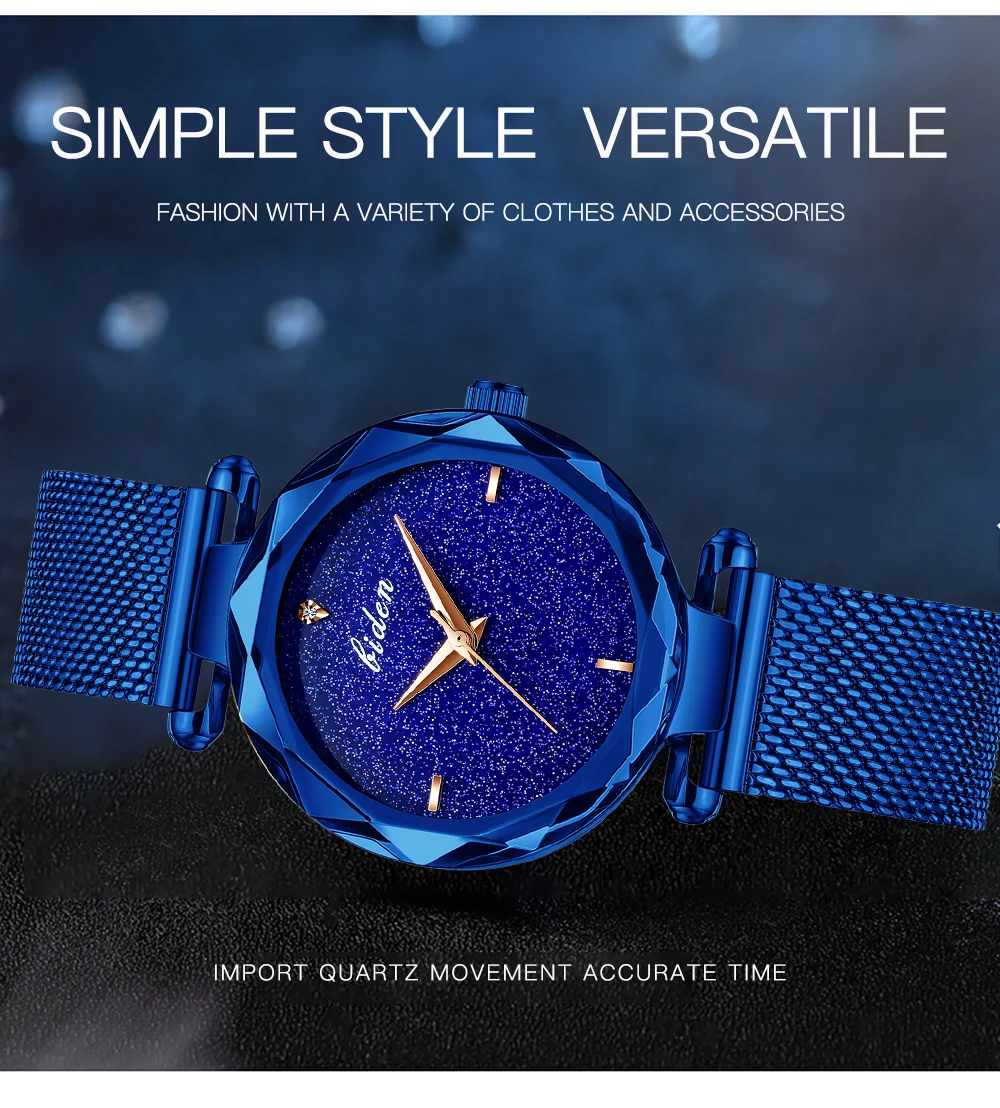 Biden Relojes Mujer Модные женские наручные часы s круглые стеклянные для женщин