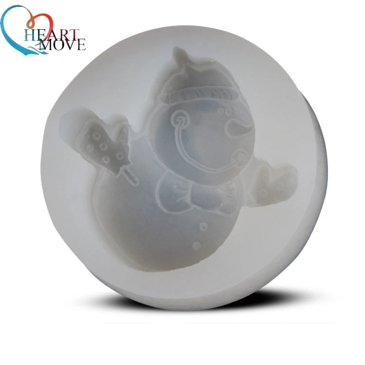 

HEARTMOVE Lovely Christmas Snowman Silicone Mold Cake Mold Silicone Baking Tool Kitchen Accessories Decorations Fondant DIY 9148