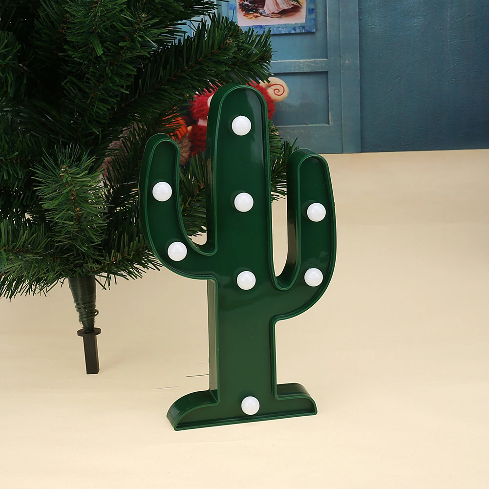 Luzes da Noite 3d led cactus decoração verde Formato : Cactus