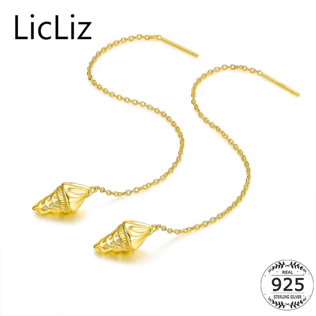 Licliz 925 Sterling Silver Dangle Earrings Women Teardrop Licliz 925 Sterling Silver Dangle Earrings Women Teardrop Line Threader Ear Piercing Long Chain