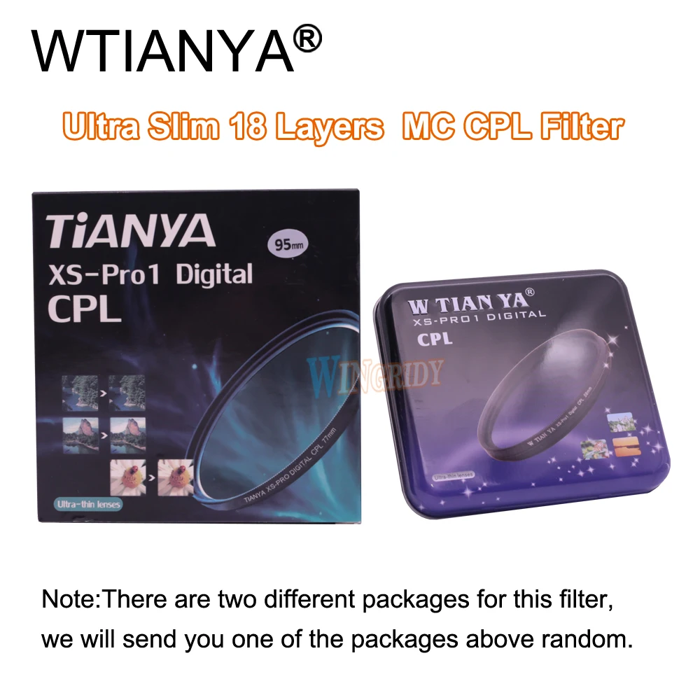 Tian Ya super slim XS-Pro1 62mm Glass CPL Filter Polarizing Polariser Tianya