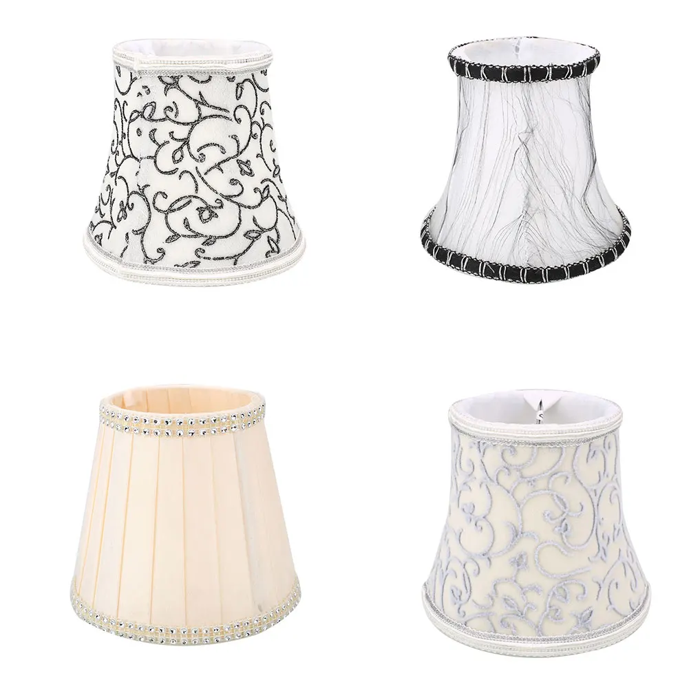 Vintage Cloth European Crystal Candle Chandelier Wall Lamp Shade Lampshade Bar-in Lamp Covers ...