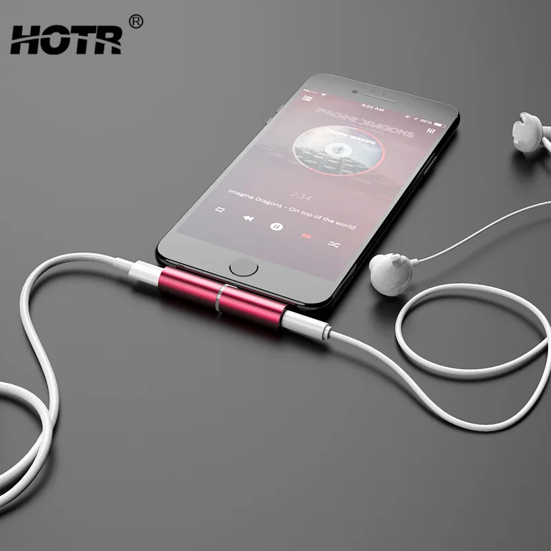 

HOTR Top Grade Aluminum Cylinder Style Adapter for Lightening interface Charging with Listening Music Mini Adapte for IOS System