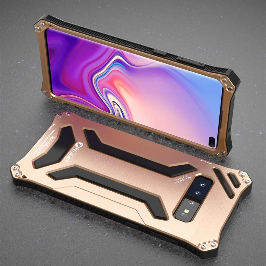 R-JUST для samsung S10 S10 Plus 5G Gundam защитный чехол для samsung Galaxy S8 S9 Plus Note 9 8 10 водонепроницаемый противоударный металлический чехол