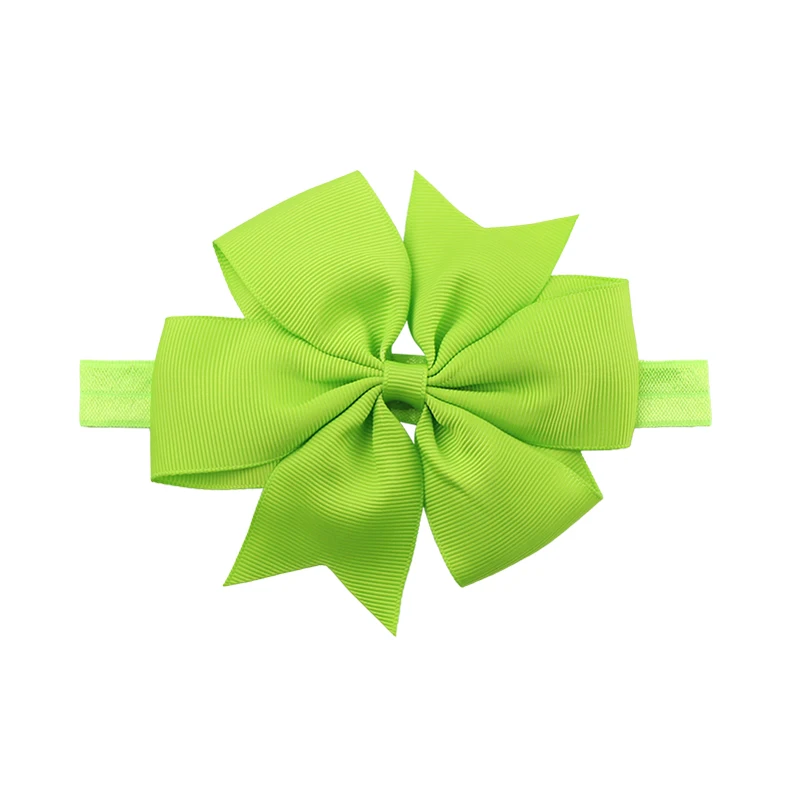 20 Colors Children Solid Ribbon Hair Bow Headbands Hair Accessories bandeau bebe fille kids Bowknot Hair bands Hair Ties (8)