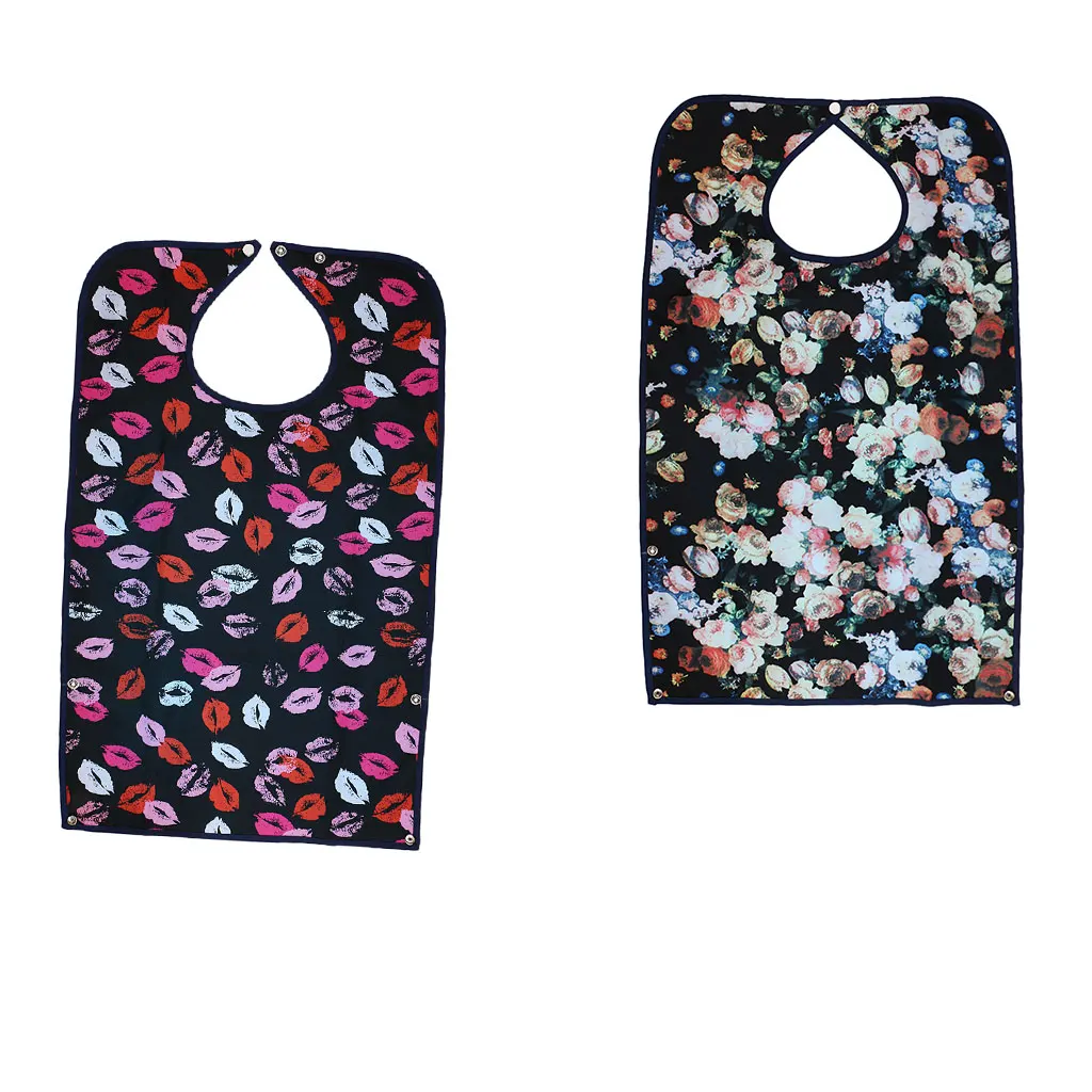 2 Pcs Resuable Adult Elderly Old Man Bib Eating Mealtime Aid Apron for Bedridden, Patient, Disability, Handicap