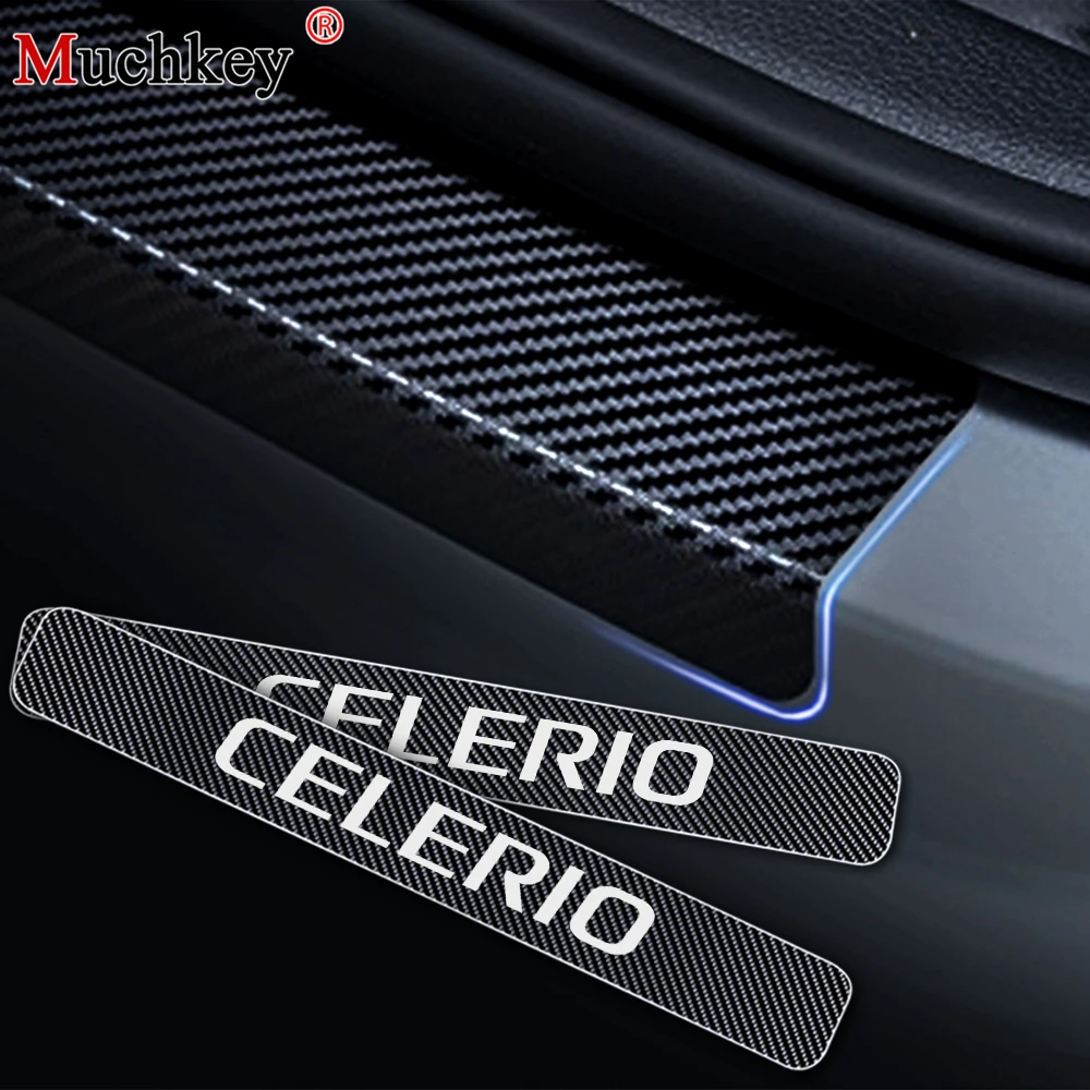 Top Car Door Sill Protector Leather Sill Plate Protector for Tesla