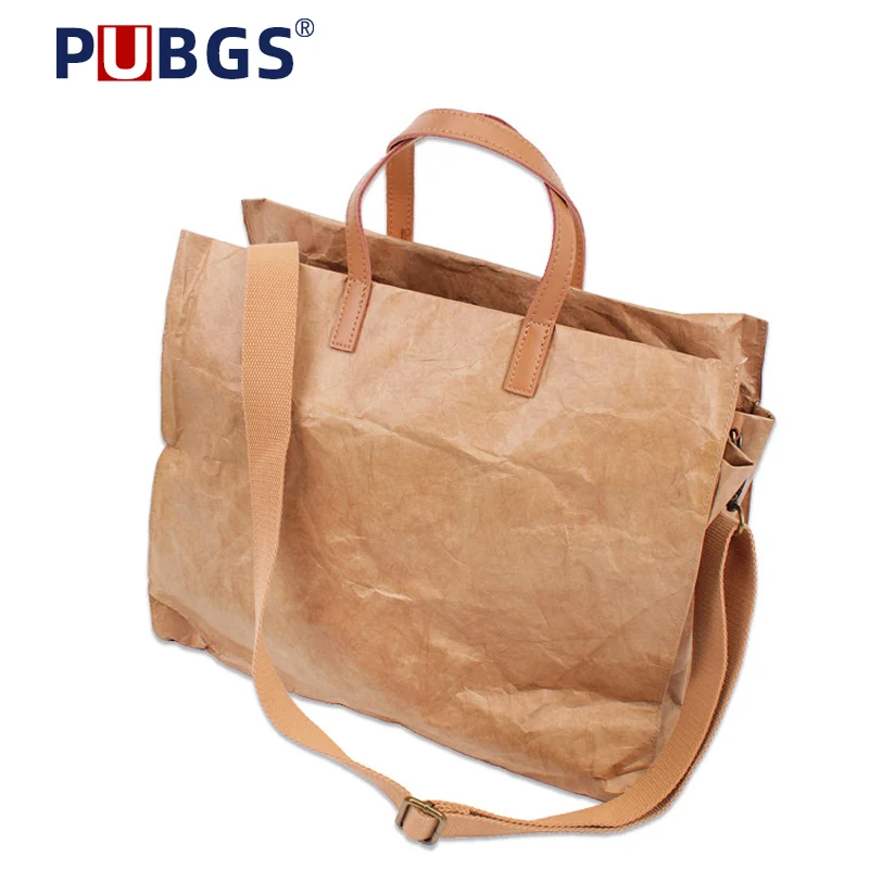 

Women Latest Fashion Handbag Lady Shoulder Bag Tote Environmentally Friendly Kraft Paper Bags Waterproof Messenger Bag