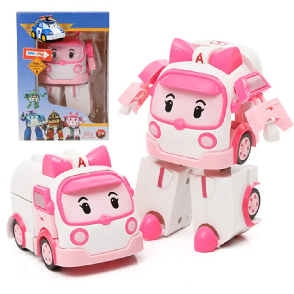 

Robot Transforming Vehicle Simulation Toy Car for Boys Diecasts Car Series Transforming from Toy Car to Cute Robot Diecasts Toy
