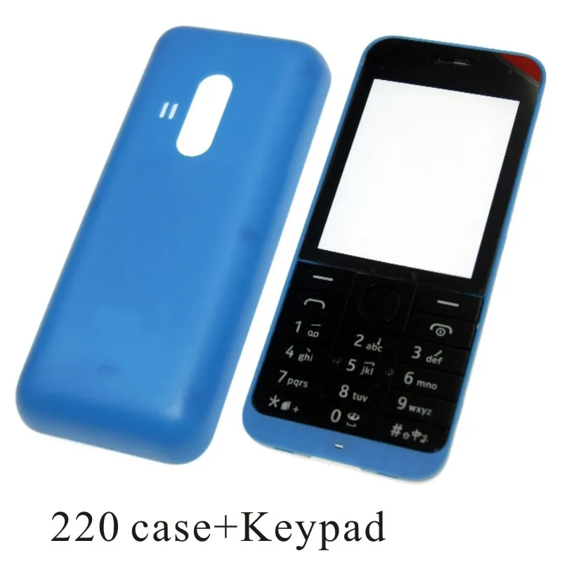 Для Nokia 208 108 220 X1-00 X1-01 Корпус Передняя Лицевая панель рамка чехол+ задняя крышка/крышка батарейного отсека+ клавиатура