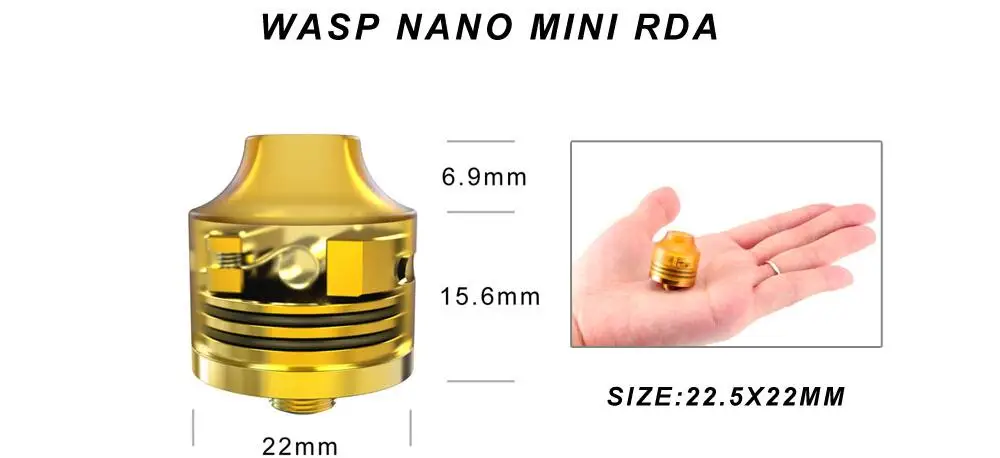 OUMIER ОСА Nano RDA 22 мм Vape танк ввиду капает атомайзер большая палуба подходит 510 головка коробка мод против Hellvape падение мертвых