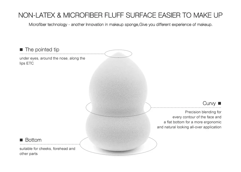 O. TWO. O 1 шт. спонж для макияжа, спонж для нанесения основы, пудра для смешивания, косметический спонж, мягкая губка из микрофибры, женские косметические инструменты для макияжа