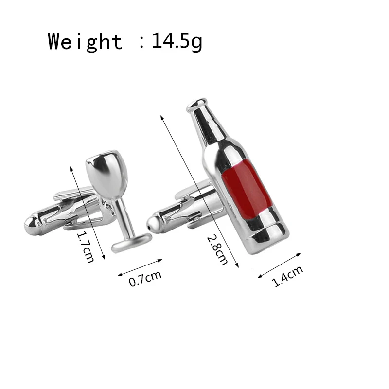 Новинка года Дизайн бокал чаша запонки красное вино Стекло французский рубашка галстук Зажимы Для мужчин и Для женщин манжеты кнопку ювелирные изделия