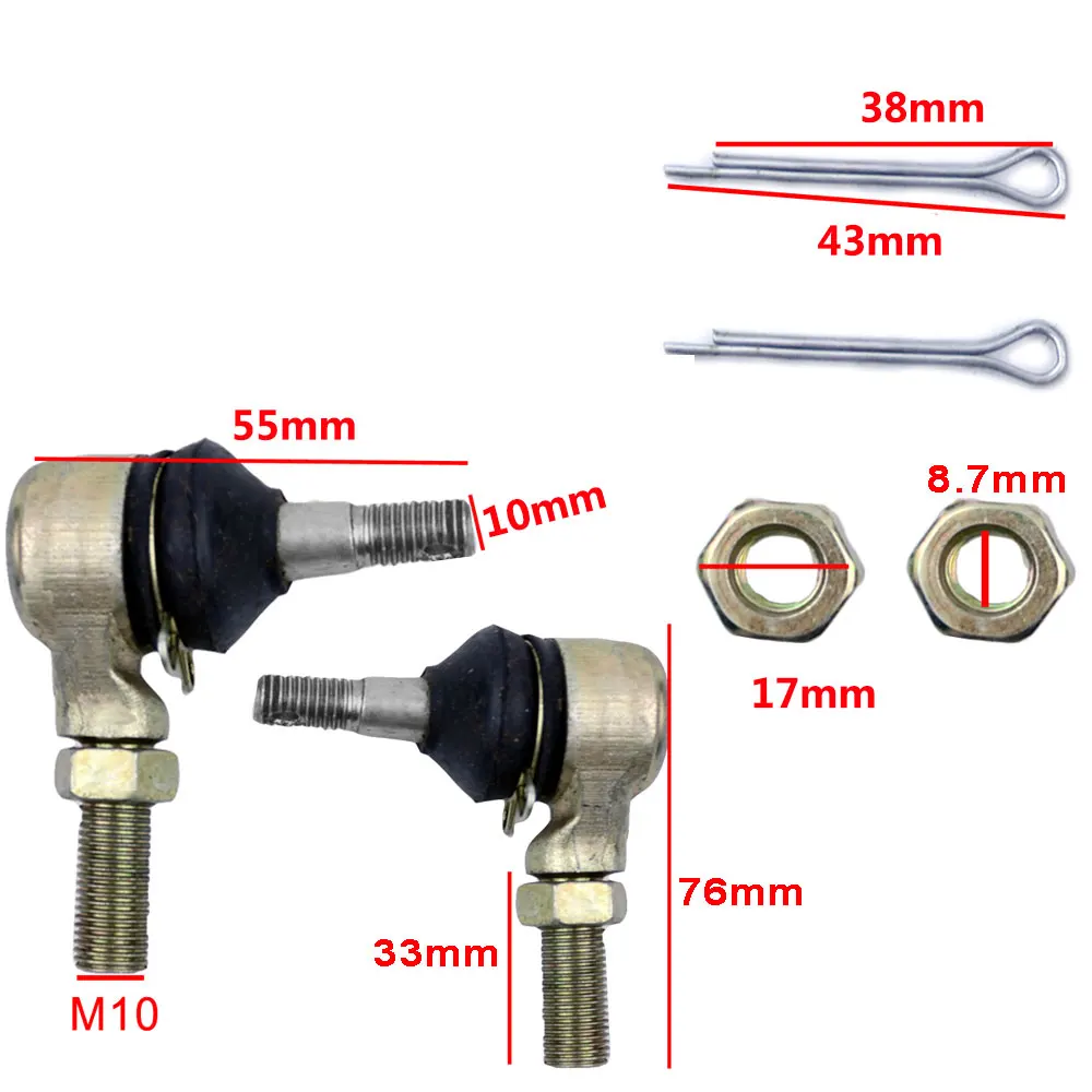 TIE ROD END KIT for YAMAHA RAPTOR 660 YFM660 YFM-660 YFM660R 2001-2005 2 Sets
