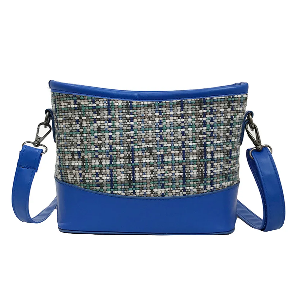 

woman shoulder bag Womens Fashion Weave Splice Bag Crossbody Bags Tote Handbags Shoulder Bag schoudertas dames5.875 6.02