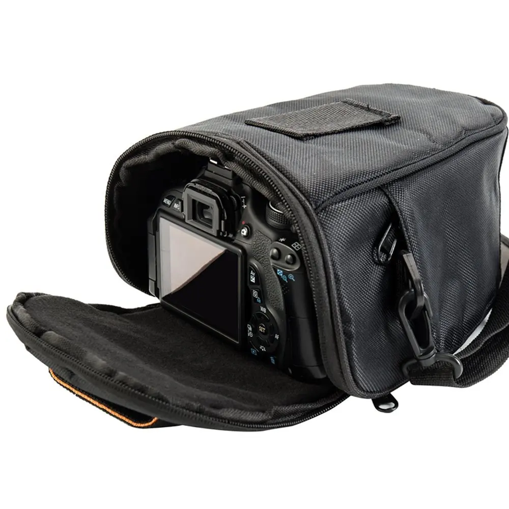 Borsa per fotocamera custodia a tracolla a triangolo per Nikon Z6 Z7 D3500 D5600 D5500 D7500 Canon EOS R8 R7 R6 R 4000D 2000D 1300D 800D 850D - immagine 3