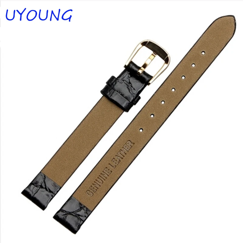 6mm 8mm 10mm 12mm 13mm Black brown Ladies Design Durable Genuine Leather Bracelet small watch Strap women Watch Band