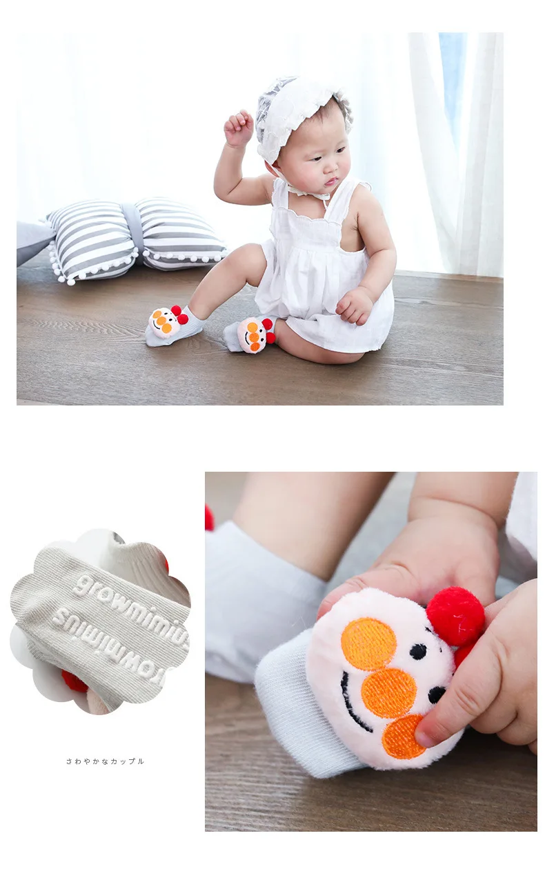 Baby Boy Socks Baby Girl Socks Cute Cartoon doll Head Soft Animal Patter Anti-slip Socks Bebe Socks Keep Warm 0-3 years (10)