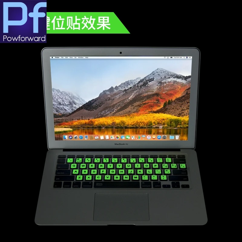 

Russian Spanish German Arabic English French Italian keyboard sticker luminescent glows in the dark stickers on the keyboard