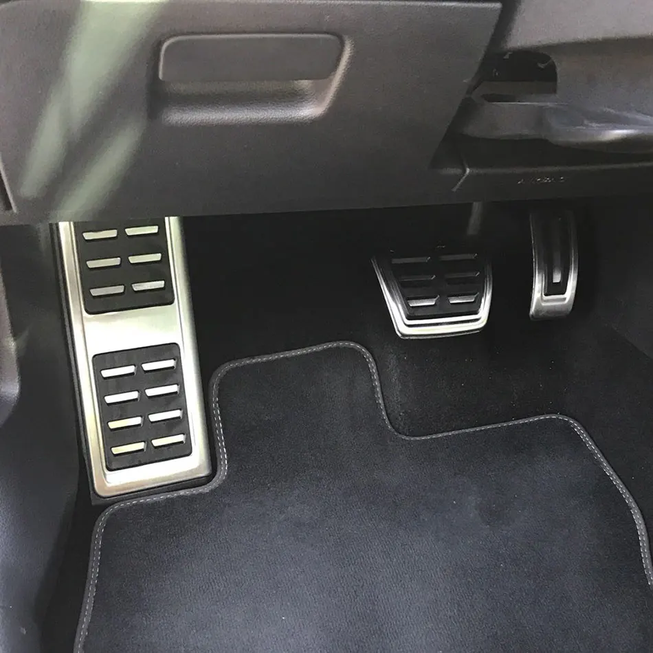 Koop Jameo Auto Sport Brandstof Rempedaal Cover Restfood Pedalen voor Seat Leon 5F MK3 voor Skoda Octavia 5E MK3 A7 RS 2013 2014 onderdelen
