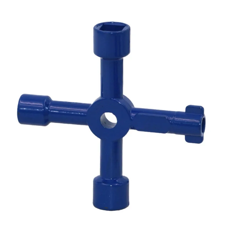 Универсальный 4-полосная мульти-функциональные утилиты ключ для электрического водного коробка газового счетчика шкаф для кухонных шкафов, клавиша открывания(синий