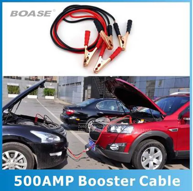 Free Shipping Emergency Battery Cables Car Auto Booster Cable Jumper Wire 2 Meters Length Booster 12V