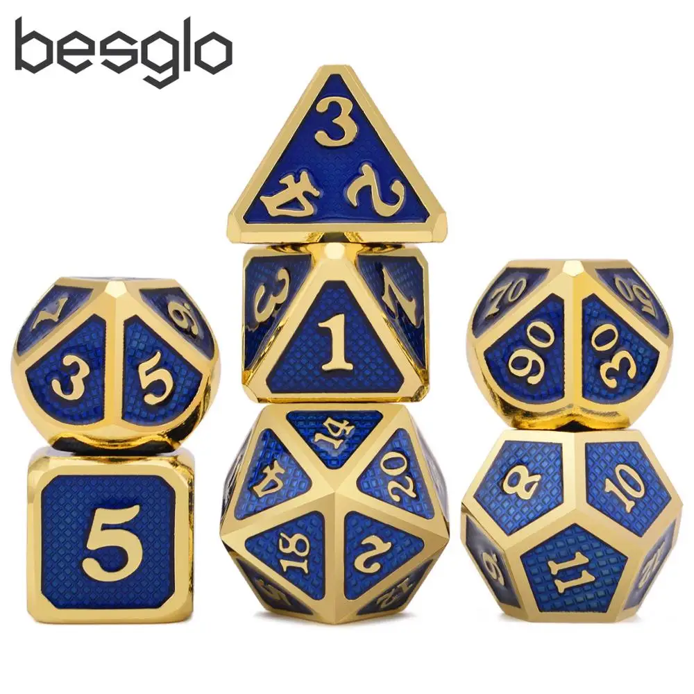 

Dice Dragon Scales Polyhedral Metal Dice with Small Pouch for RPG DnD MTG Table Top Games D4 D6 D8 D10 D12 D20 Good Rolling