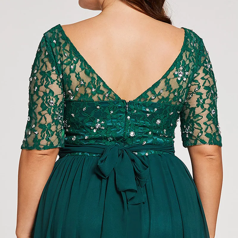 Tanpell fashion plus вечерние платья охотник совок линии длиной до пола платье шифон с