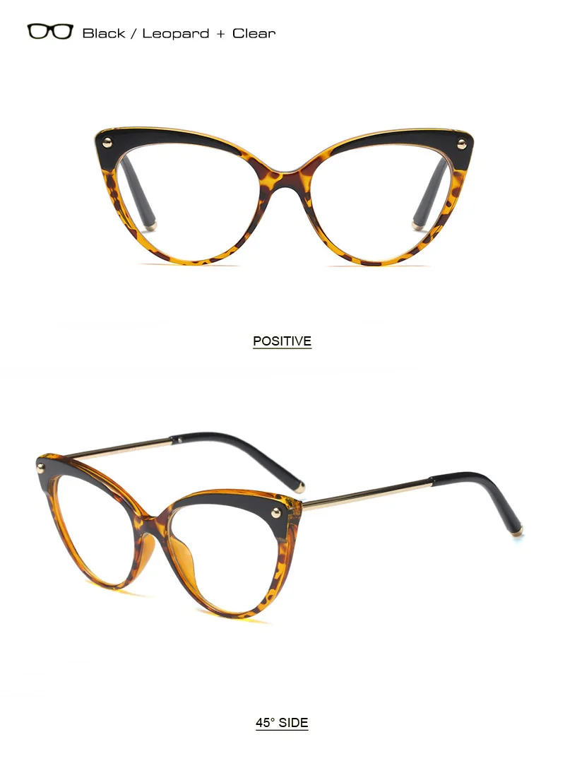 SHAUNA TR90 Temple Tip Retro Women Cat Eye Glasses Frame Fashion Mix Colors Eyeglasses Frame