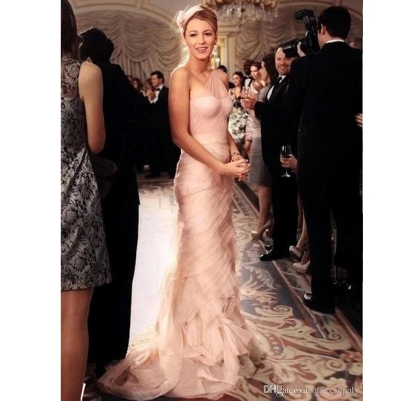 Gossip Girl Serena 2020 Sexy Blush Pink Mermaid Wedding Dresses