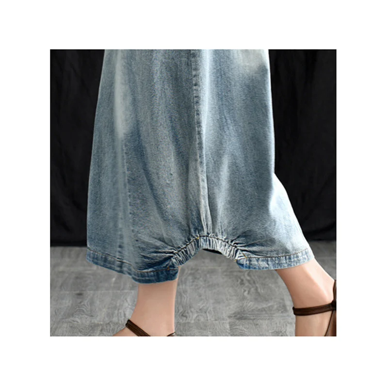 Лидер продаж винтажные джинсовые юбки женские модные свободные повседневные с